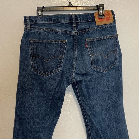 Levi’s 501 Dark Wash Denim High Rise Button Fly Jeans - Picture 7 of 9